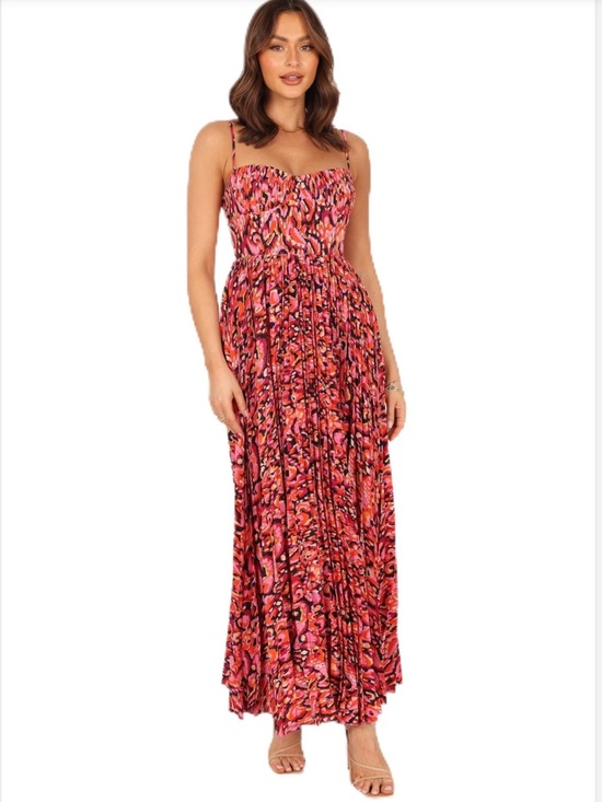 Petal & Pup Dresses & Skirts - New Petal & Pup Achanti Pleated Maxi Dress - Pink Multi
